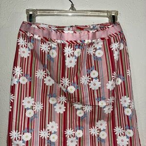 Duck Head White and Pink Midi Skirt Resort Wear